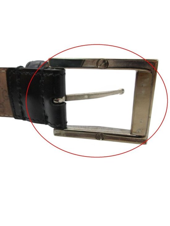 Gucci Belt Calfskin GG Pattern Lining Leather Brown main image 7
